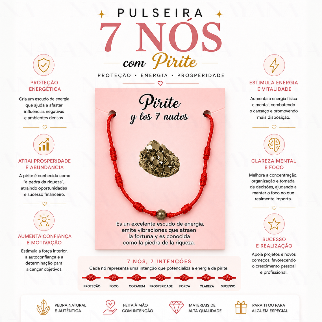 Pulseira 7 Nós com Pirite - Image 2