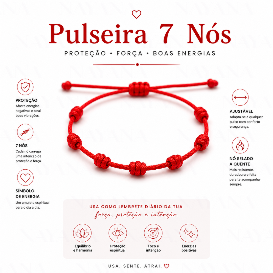 Pulseira Vermelha 7 Nós Infantil - Image 2
